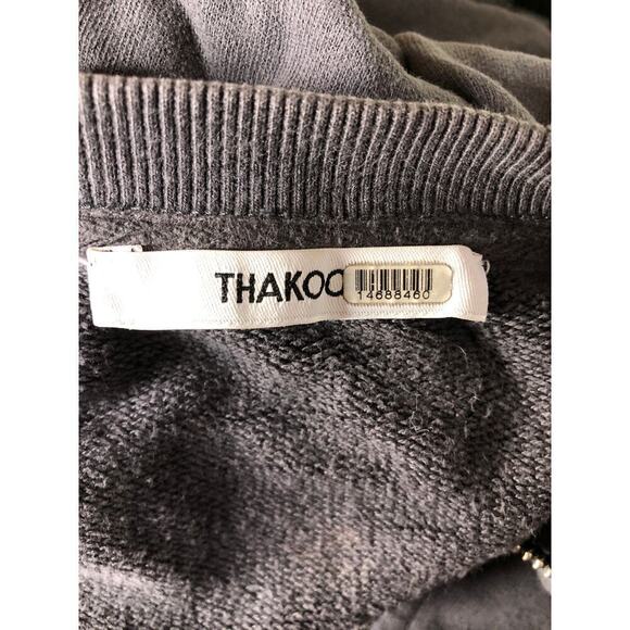 Thakoon Zip Up Jumpsuit Cotton Long Sleeve Tapered Leg One Piece Outfit Black L - Picture 4 of 6